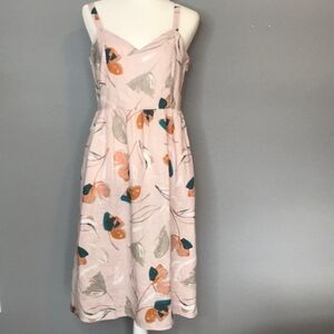Rachel Zoe Linen Printed Floral Sundress Size 8
